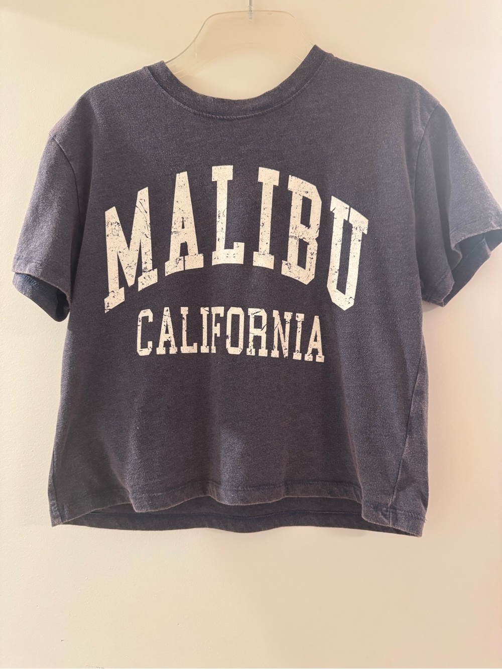 Malibu California Graphic Tee - Navy Blue, Size She